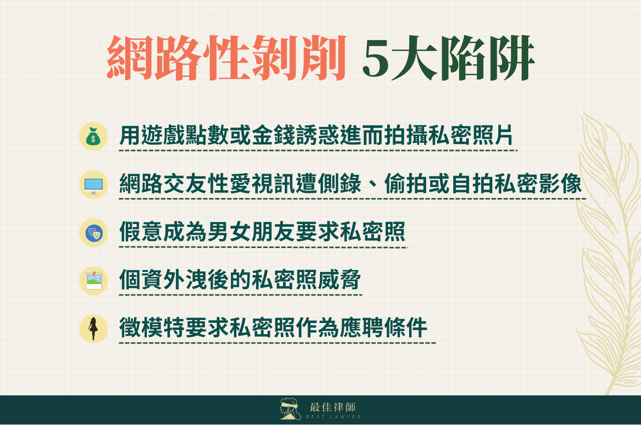 性剝削案例層出不窮，5大常見網路性剝削陷阱要小心！